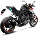Échappement Sans Homologation Sonore Lv-10 Acier Noir Embout Acier - Leovince Compatible Avec Ktm 1290 Super Duke R (2017-2019)