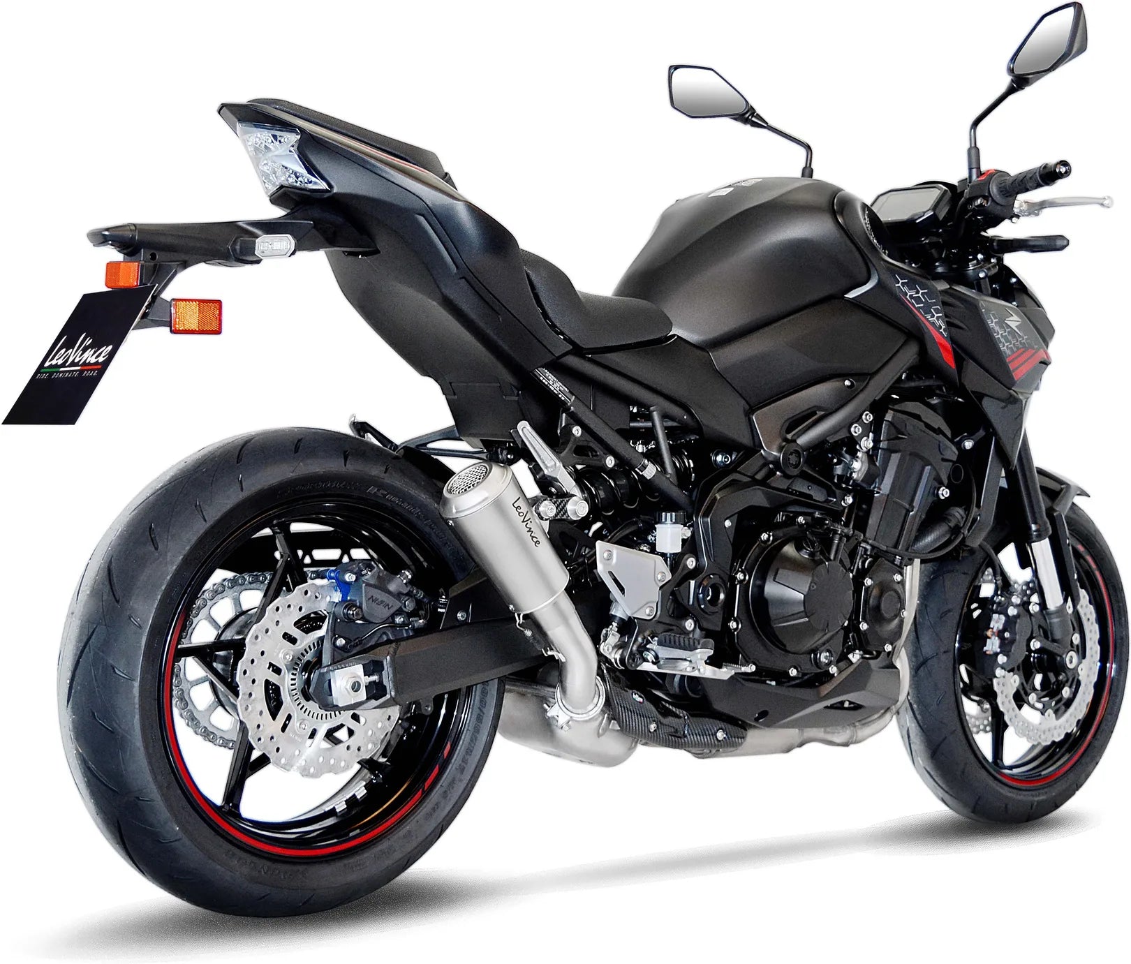 Système D'Échappement Homologué Au Niveau Sonore Lv-10 Acier Embout Acier - Leovince Compatible Avec Kawasaki Z 900 (2020-2024)