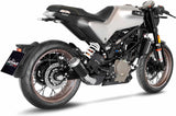 Échappement Sans Homologation Sonore Lv-10 Acier Noir Embout Acier - Leovince Compatible Avec Husqvarna Svartpilen 125 (2021-2023)