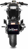Échappement Sans Homologation Sonore Lv-10 Acier Noir Embout Acier - Leovince Compatible Avec Husqvarna Svartpilen 125 (2021-2023)