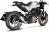 Échappement Sans Homologation Sonore Lv-10 Acier Embout Acier - Leovince Compatible Avec Husqvarna Svartpilen 125 (2021-2023)