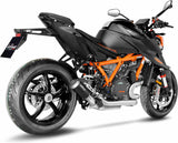 Échappement Sans Homologation Sonore Lv-10 Acier Noir Embout Acier - Leovince Compatible Avec Ktm 1290 Super Duke R - Rr (2021-2023)
