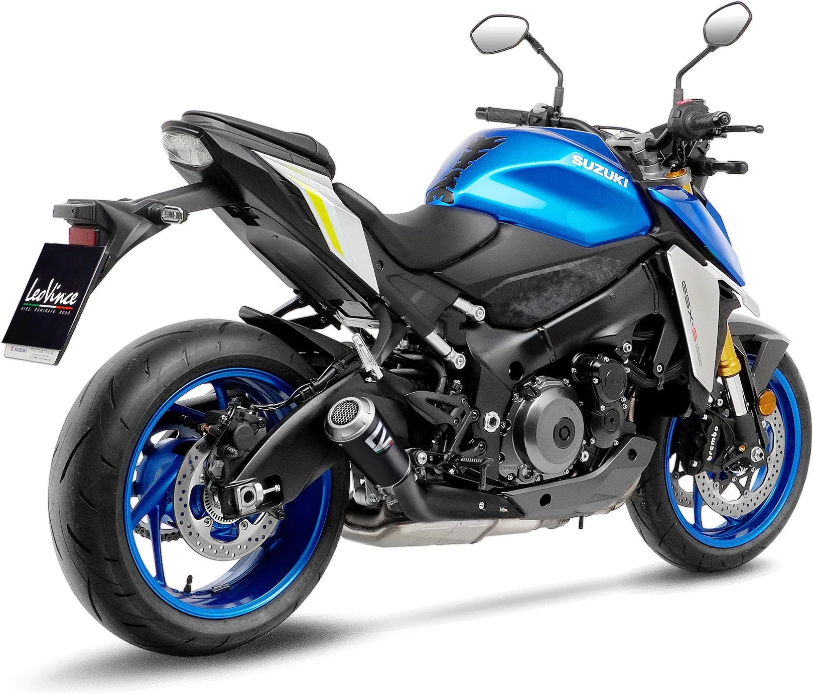 Système D'Échappement Homologué Au Niveau Sonore Lv-10 Carbon Fiber Embout Acier - Leovince Compatible Avec Suzuki Gsx-S 1000 (2021-2026)