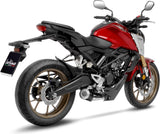 Système D'Échappement Complet Non Catalysé Et Sans Homologation Acoustique Lv-10 Acier Noir Embout Acier - Leovince Compatible Avec Honda Cb 125 R Neo Sports Café (2021-2023)