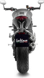 Double Sortie D'Échappement Homologuée Au Niveau Sonore Lv-10 Acier Noir Embout Acier - Leovince Compatible Avec Triumph Speed Triple 1200 Rr - Rs (2021-2024)