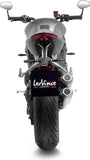 Dual Exhaust System With Sound Certification Lv-10 Stainless Steel Stainless Steel End Cap - Leovince Compatible With Triumph Speed Triple 1200 Rr - Rs (2021-2024)