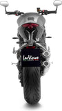 Double Sortie D'Échappement Homologuée Au Niveau Sonore Lv-10 Acier Embout Acier - Leovince Compatible Avec Triumph Speed Triple 1200 Rr - Rs (2021-2024)