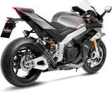 Échappement Sans Homologation Sonore Lv-10 Acier Full Noir Embout Acier Noir - Leovince Compatible Avec Aprilia Rsv4 1100 (2021-2024)