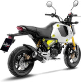 Système D'Échappement Complet Non Catalysé Et Sans Homologation Acoustique Lv-10 Acier Noir Embout Acier - Leovince Compatible Avec Honda Msx 125 (2022-2024)