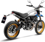 Échappement Sans Homologation Sonore Lv-10 Acier Noir Embout Acier - Leovince Compatible Avec Ducati Scrambler 800 Desert Sled (2021-2022)