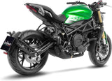 Système D'Échappement Homologué Au Niveau Sonore Lv-10 Acier Full Noir Embout Acier Noir - Leovince Compatible Avec Benelli 752 S (2019-2024)