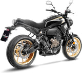 Système D'Échappement Complet Non Catalysé Et Sans Homologation Acoustique Lv-10 Acier Full Noir Embout Acier Noir - Leovince Compatible Avec Yamaha Yzf-R7 700 (2021-2024)