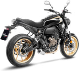 Complete Exhaust System Without Catalytic Converter And Without Sound Certification Lv-10 Stainless Steel Stainless Steel End Cap - Leovince Compatible With Yamaha Mt-07 (2021-2024)