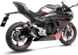 Échappement Sans Homologation Sonore Lv-10 Acier Noir Embout Acier - Leovince Compatible Avec Cfmoto 450 Ss - Sr (2023-2024)