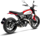 Exhaust Tip With Noise Certification Lv-10 Steel Black Stainless Steel End Cap - Leovince Compatible With Ducati Scrambler 800 Night Shift (2023-2024)