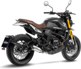 Échappement Sans Homologation Sonore Lv-10 Acier Embout Acier - Leovince Compatible Avec Moto Morini Seiemmezzo Scr - Str - A2 (2023-2024)