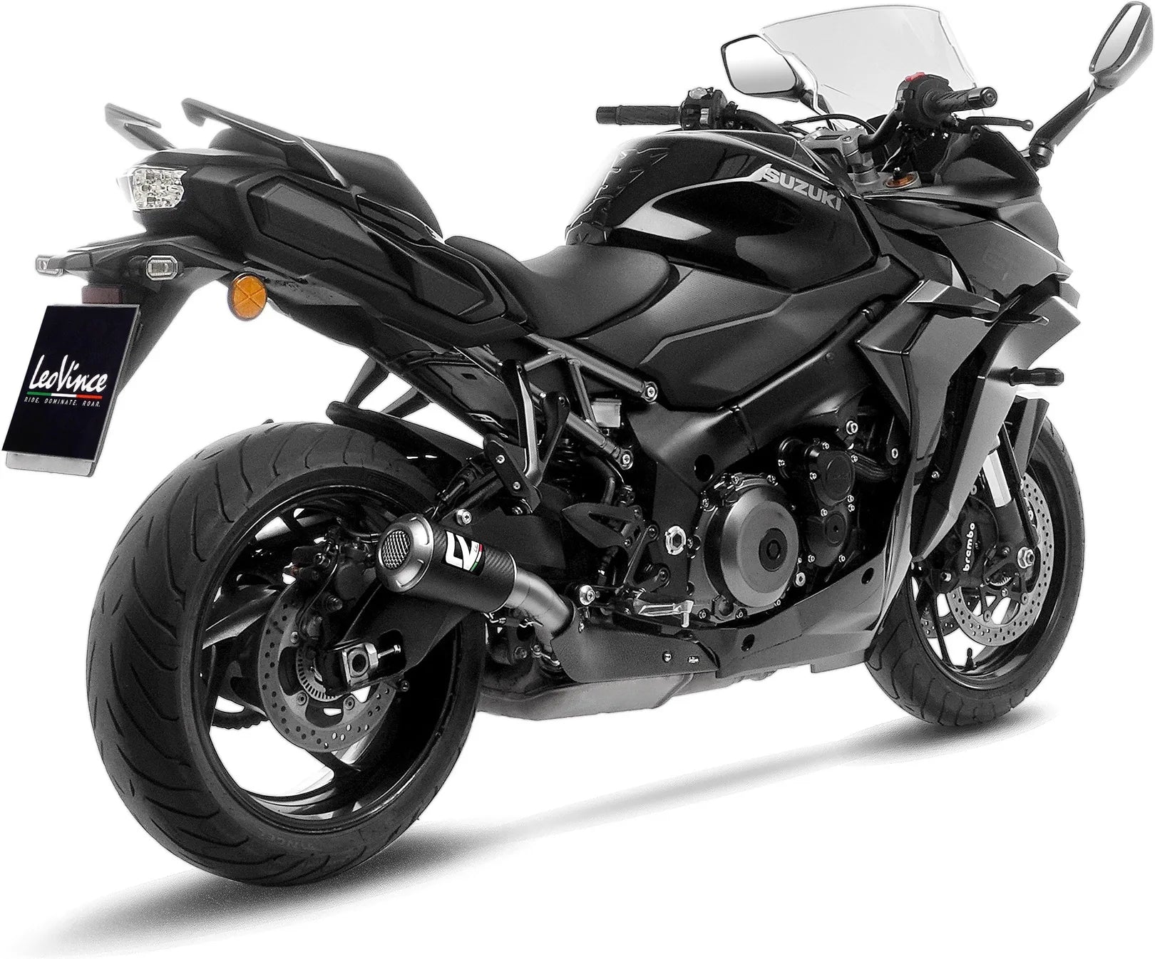 Système D'Échappement Homologué Au Niveau Sonore Lv-10 Carbon Fiber Embout Acier - Leovince Compatible Avec Suzuki Gsx-S 1000 Gx (2024)