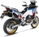 Système D'Échappement Homologué Au Niveau Sonore Lv-12 Acier Noir Embout Carbon Fiber - Leovince Compatible Avec Honda Crf 1100 L Africa Twin Adventure Sports (2020-2023)