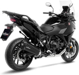 Système D'Échappement Homologué Au Niveau Sonore Lv-12 Acier Noir Embout Carbon Fiber - Leovince Compatible Avec Honda Nt 1100 (2022-2024)