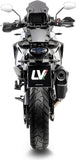 Échappement Sans Homologation Sonore Lv-12 R Acier Noir Embout Carbon Fiber - Leovince Compatible Avec Ktm 1290 Super Adventure T (2017-2020)