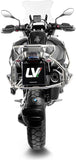 Échappement Sans Homologation Sonore Lv-12 R Acier Noir Embout Carbon Fiber - Leovince Compatible Avec Bmw R 1200 Gs (2017-2018)