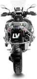 Échappement Sans Homologation Sonore Lv-12 R Acier Embout Carbon Fiber - Leovince Compatible Avec Bmw R 1200 Gs Adventure (2017-2018)