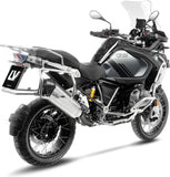 Système D'Échappement Homologué Au Niveau Sonore Lv-12 R Acier Embout Carbon Fiber - Leovince Compatible Avec Bmw R 1250 Gs Adventure (2019-2023)
