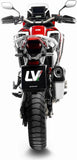 Échappement Sans Homologation Sonore Lv-12 R Acier Embout Carbon Fiber - Leovince Compatible Avec Honda Crf 1100 L Africa Twin Dct (2020-2023)