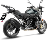 Échappement Sans Homologation Sonore Lv-12 R Acier Noir Embout Carbon Fiber - Leovince Compatible Avec Bmw R 1250 - Rs (2019-2025)