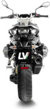 Échappement Sans Homologation Sonore Lv-12 R Acier Noir Embout Carbon Fiber - Leovince Compatible Avec Bmw R 1250 - Rs (2019-2025)