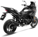 Échappement Sans Homologation Sonore Lv-12 R Acier Noir Embout Carbon Fiber - Leovince Compatible Avec Honda Nt 1100 (2025-2026)