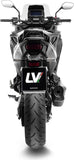 Échappement Sans Homologation Sonore Lv-12 R Acier Noir Embout Carbon Fiber - Leovince Compatible Avec Honda Nt 1100 (2025-2026)