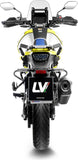 Système D'Échappement Homologué Au Niveau Sonore Lv-12 R Acier Noir Embout Carbon Fiber - Leovince Compatible Avec Suzuki V-Strom 1050 De - Se (2025-2026)
