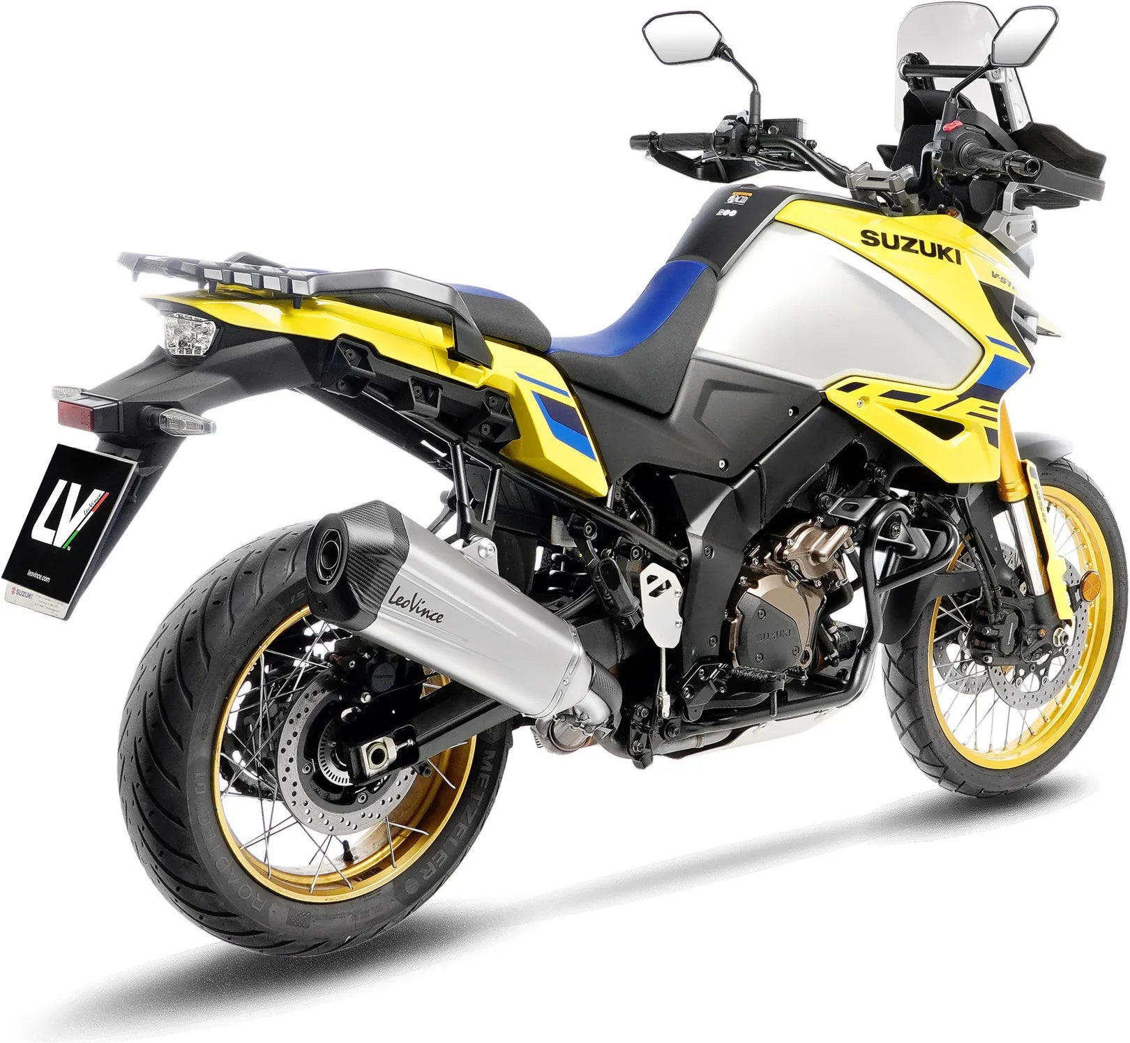 Système D'Échappement Homologué Au Niveau Sonore Lv-12 R Acier Embout Carbon Fiber - Leovince Compatible Avec Suzuki V-Strom 1050 De - Se (2025-2026)