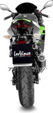 Échappement Sans Homologation Sonore Lv Corsa S Acier Noir Embout Acier - Leovince Compatible Avec Kawasaki Ninja 400 (2018-2021)