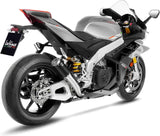 Échappement Sans Homologation Sonore Lv Corsa S Acier Noir Embout Acier - Leovince Compatible Avec Aprilia Tuono V4 1100 (2019-2020)