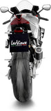 Échappement Sans Homologation Sonore Lv Corsa S Acier Noir Embout Acier - Leovince Compatible Avec Aprilia Rsv4 1100 (2021-2024)