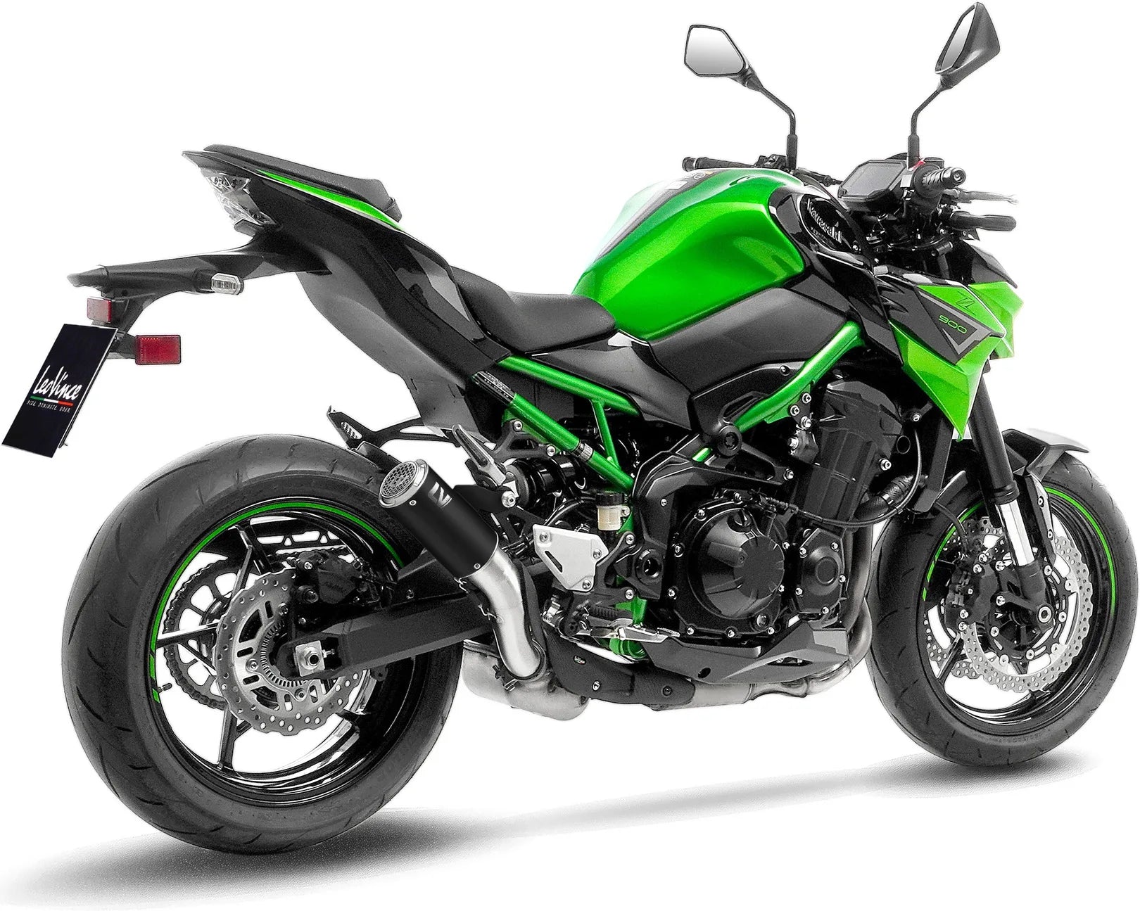 Système D'Échappement Homologué Au Niveau Sonore Lv Corsa S Acier Noir Embout Acier - Leovince Compatible Avec Kawasaki Z 900 (2017-2019)