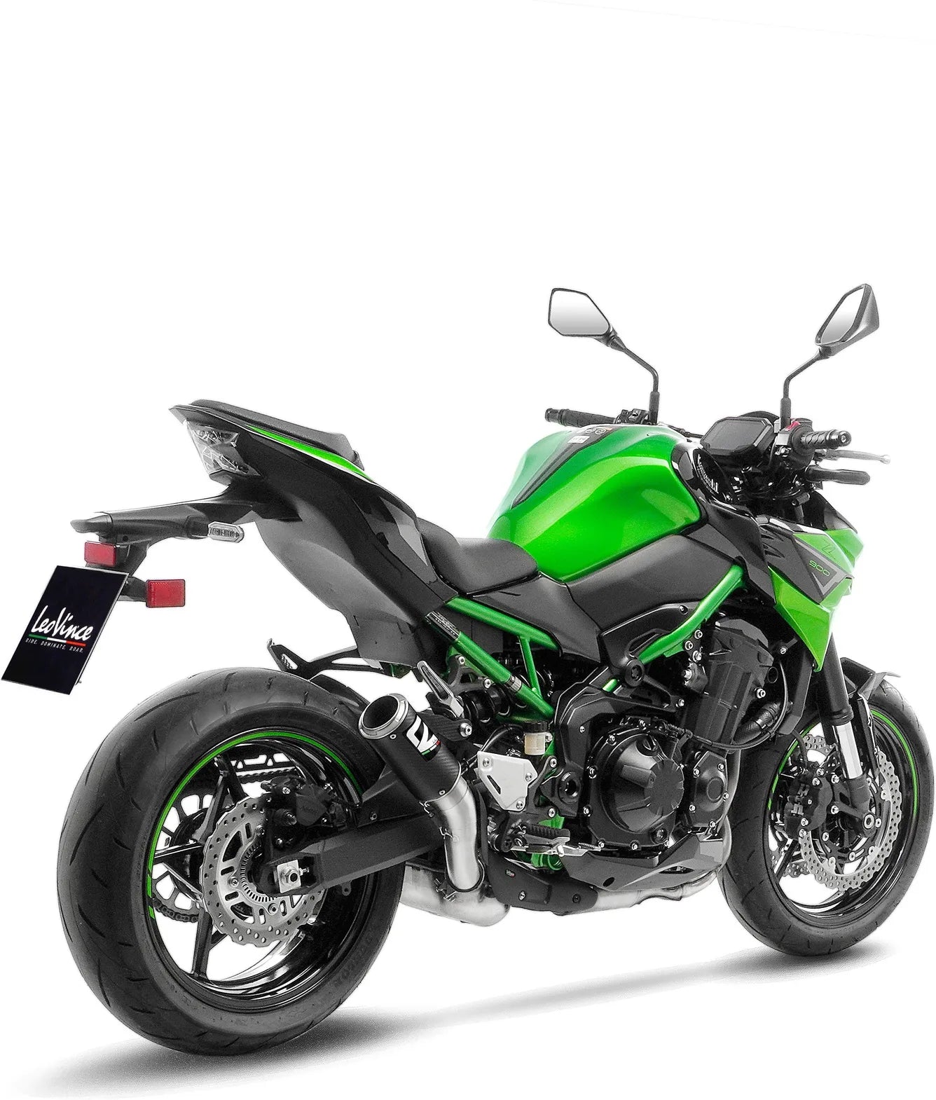 Échappement Sans Homologation Sonore Lv Corsa Carbon Fiber Embout Acier - Leovince Compatible Avec Kawasaki Z 900 (2020-2024)