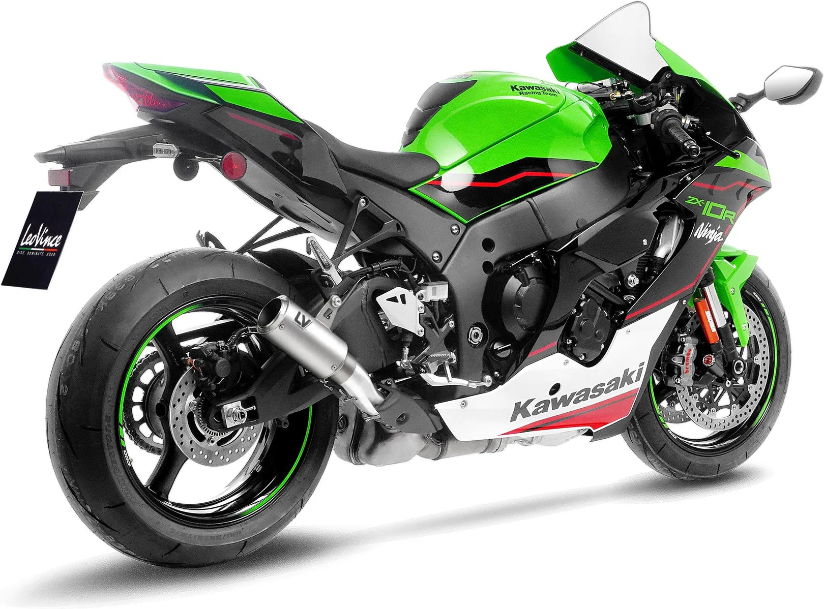 Échappement Sans Homologation Sonore Lv Corsa Titanium Embout Acier - Leovince Compatible Avec Kawasaki Zx 10Rr Ninja (2017-2020)