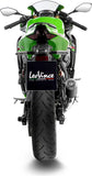 Échappement Sans Homologation Sonore Lv Corsa S Acier Noir Embout Acier - Leovince Compatible Avec Kawasaki Zx 4R (2024-2026)