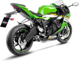 Échappement Sans Homologation Sonore Lv Corsa S Acier Noir Embout Acier - Leovince Compatible Avec Kawasaki Zx 6R Ninja (2013-2016)