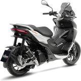 Système D'Échappement Complet Non Catalysé Et Sans Homologation Acoustique Gp Corsa Evo Carbon Fiber - Leovince Compatible Avec Aprilia Sr Gt 125 - Sport (2022-2024)