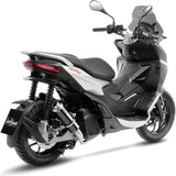 Système D'Échappement Complet Non Catalysé Et Sans Homologation Acoustique Gp Corsa Carbon Fiber - Leovince Compatible Avec Aprilia Sr Gt 200 - Sport (2022-2024)