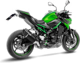 Système D'Échappement Homologué Au Niveau Sonore Lv-14 R Acier Noir Embout Carbon Fiber - Leovince Compatible Avec Kawasaki Z 900 (2025-2026)