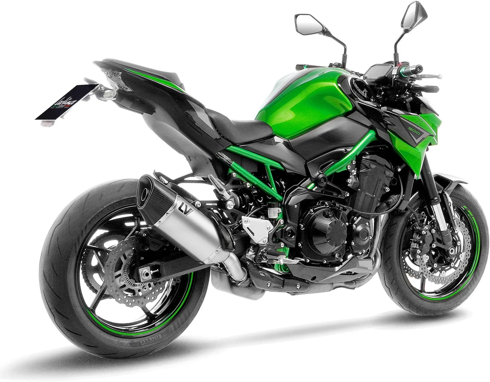 Système D'Échappement Homologué Au Niveau Sonore Lv-14 R Acier Embout Carbon Fiber - Leovince Compatible Avec Kawasaki Z 900 A2 (2025-2026)