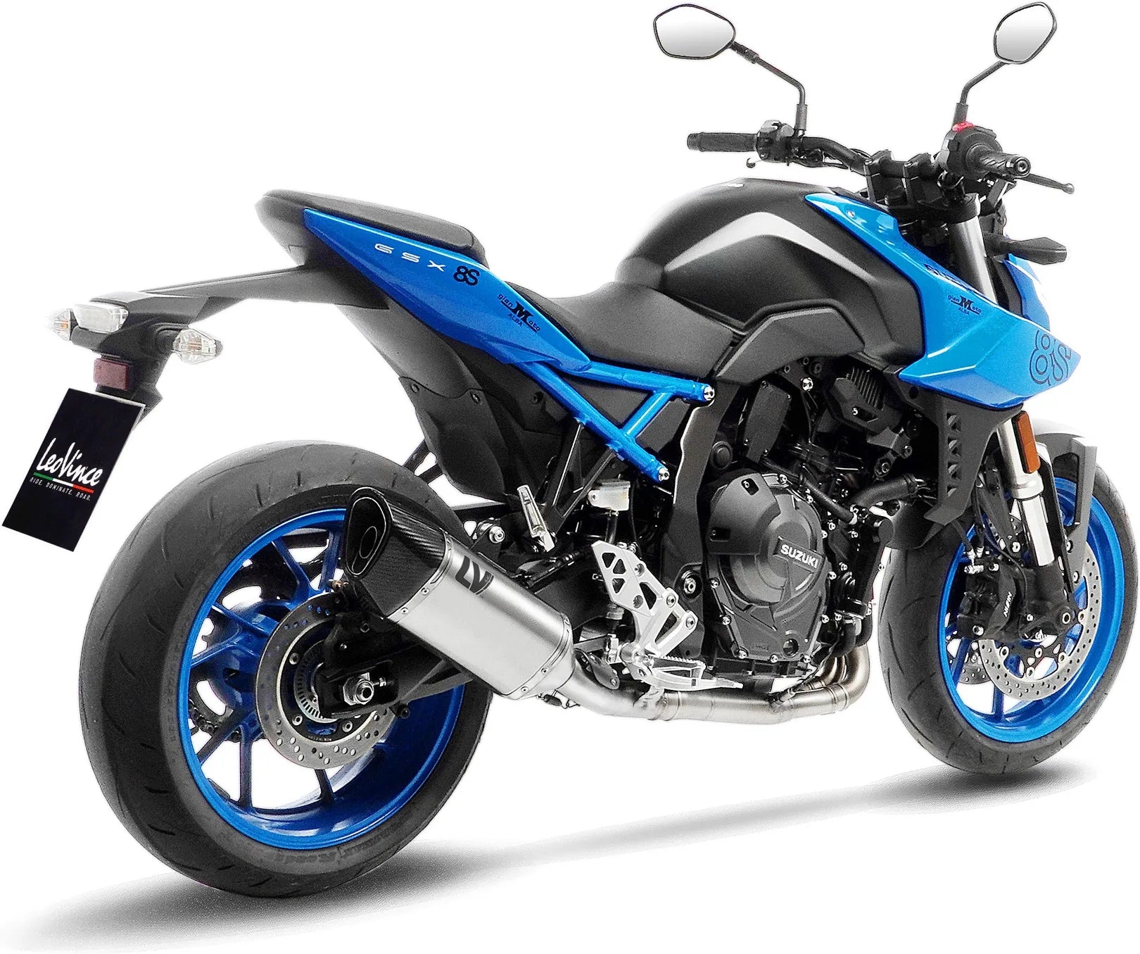 Système D'Échappement Complet Non Catalysé Et Sans Homologation Acoustique Lv-14 R Acier Embout Carbon Fiber - Leovince Compatible Avec Suzuki Gsx 8R (2024)