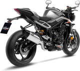 Complete Exhaust System Without Catalytic Converter And Without Sound Certification Lv-14 R Titanium Carbon Fiber End Cap - Leovince Compatible With Triumph Street Triple 765 R - Rs (2023-2024)