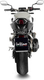 Système D'Échappement Complet Non Catalysé Et Sans Homologation Acoustique Lv-14 R Acier Noir Embout Carbon Fiber - Leovince Compatible Avec Honda Cb 650 R Neo Sports Café (2019-2026)