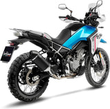 Système D'Échappement Homologué Au Niveau Sonore Lv-14 Acier Noir Embout Carbon Fiber - Leovince Compatible Avec Cfmoto 450 Mt (2024)